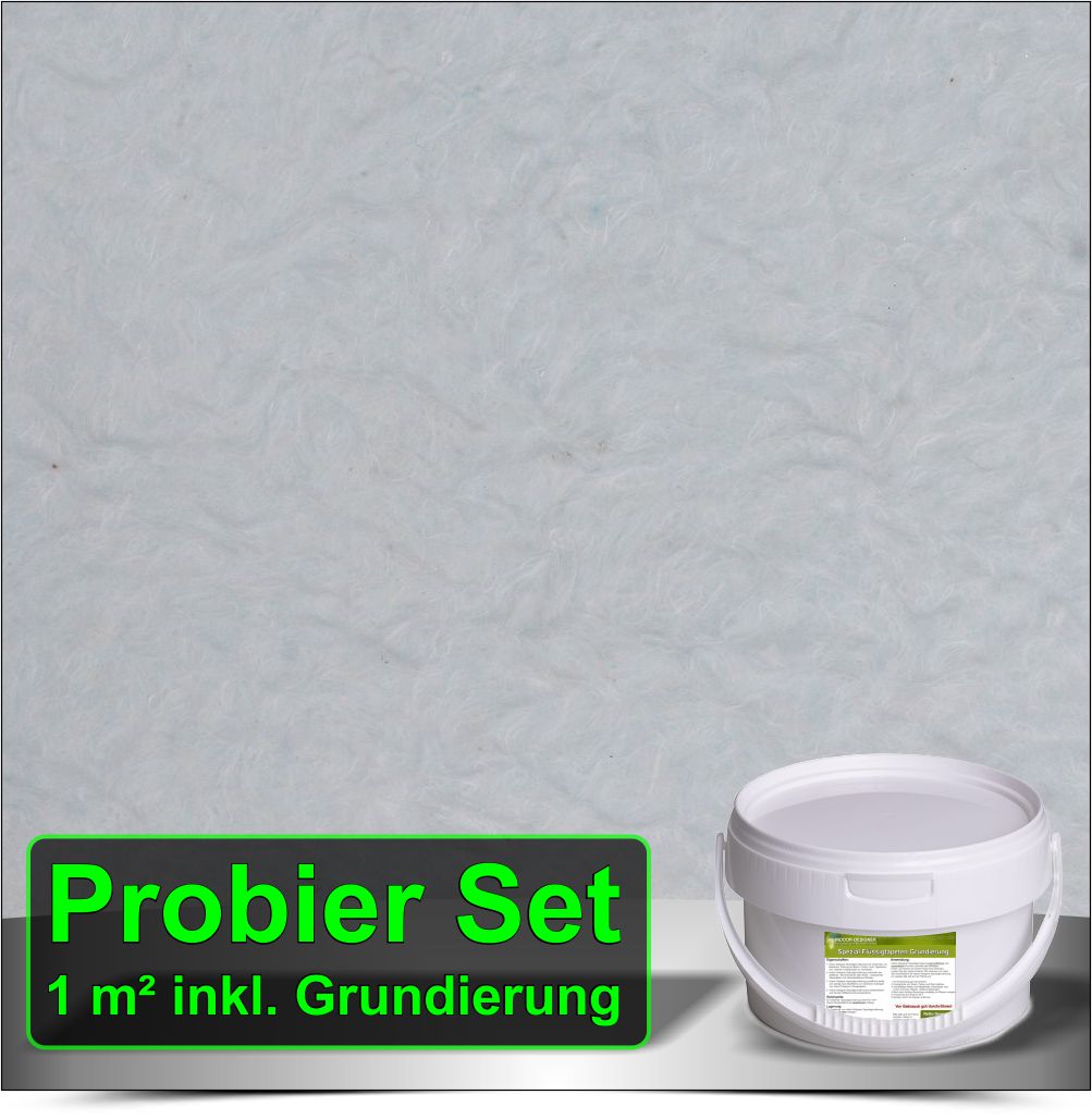 Probier Set Flüssigtapete Baumwolltapete Nr 333 für 1m² inkl. Grundierung